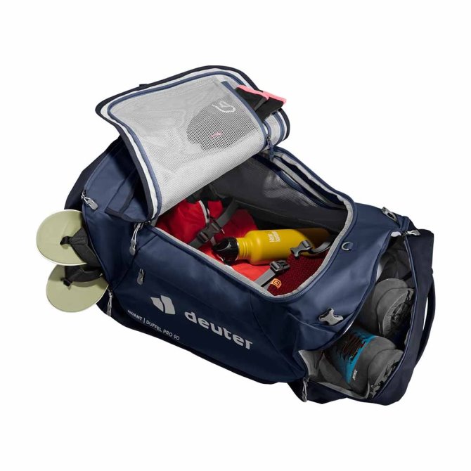 Deuter Marine-ink/maíz-cúrcuma Aviant Duffle Pro 90